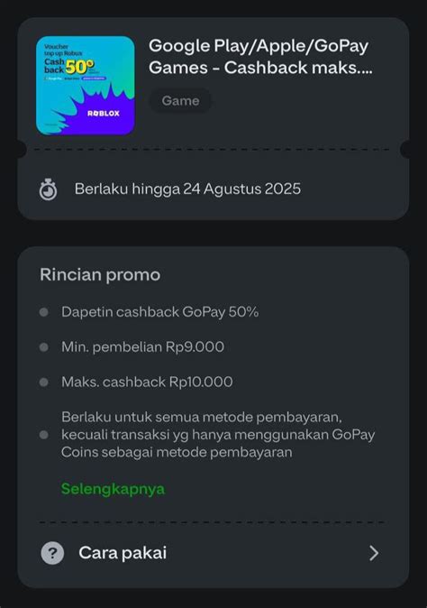 roblox c peroleh bonus case saldo Apple murah jika menggunakan GoPay vp limited edition di Situs Topup Viu image 3