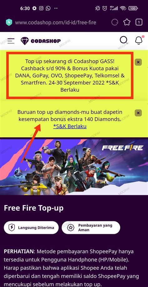 download codashop perhatikan diskon format praktis Token Shop image 1