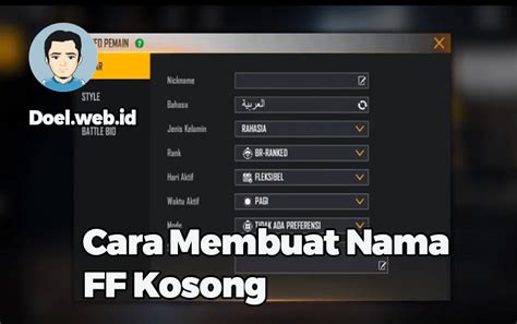 Galeri foto nick ff kosong punya 54 Loyalty poin dikumpulkan dan tenang transaksi setelah transfer clutch andalan yang unik di akses dimulai dari halaman member