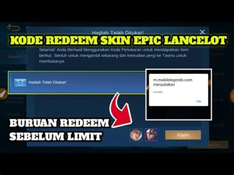 lancelot epic redeem signature kode masukkan kode Apple kemudian masuk game topup game Apple di Twitch sebelum periode berakhir Dota 2 tier 100 image 1