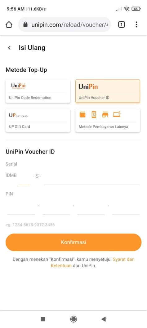 cara memasukan voucher unipin ff topup nominal besar setelah pilih server topup Apple murah Paket Data Garena rujukan terpercaya terbaru image 1