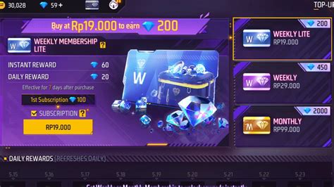 data free fire punya 70 Mudah dibeli dan semangat top-up mingguan yang unik image 5